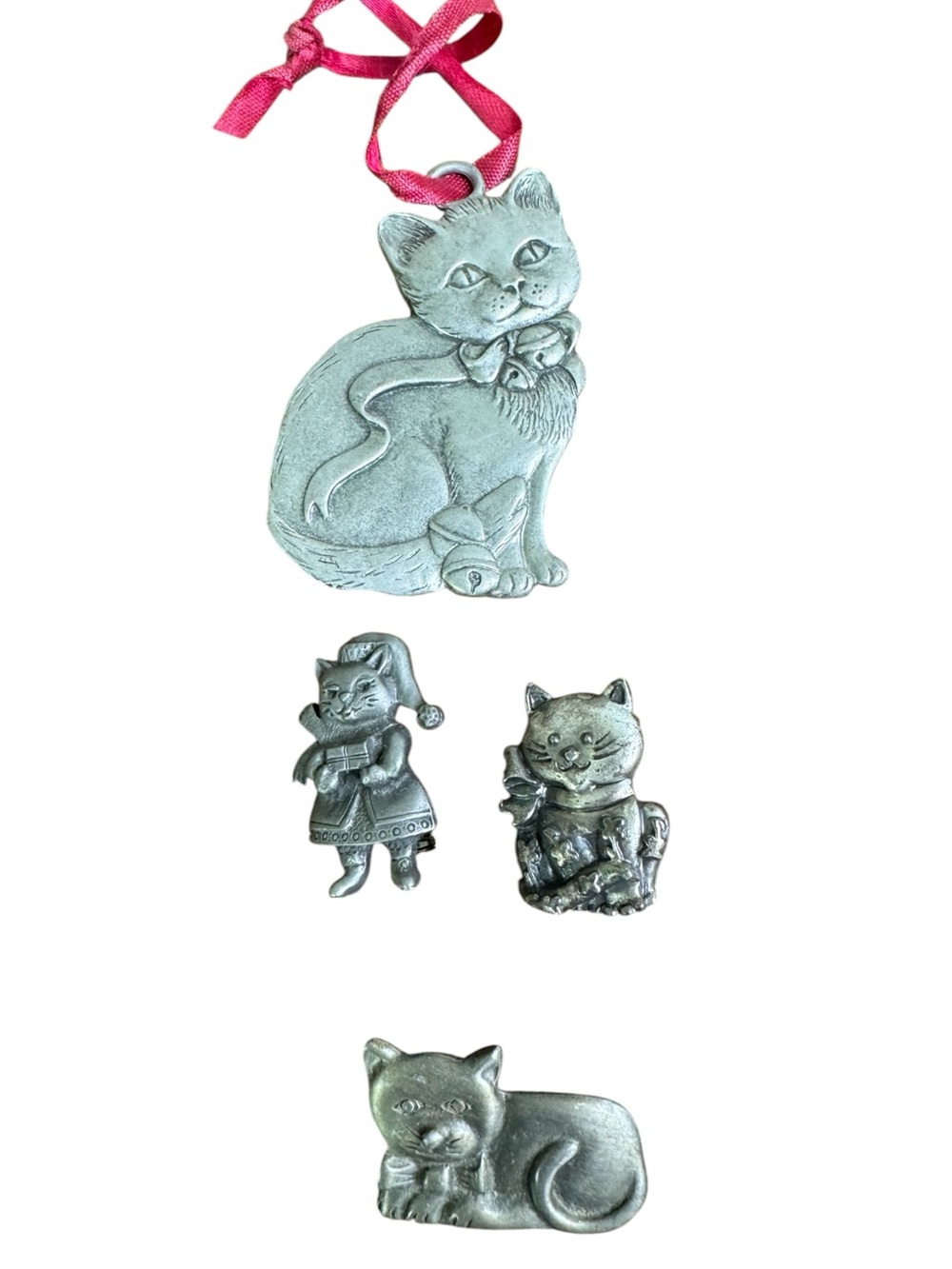 Pewter Cat Bundle 3 pins 1 ornament by Seagull Canada